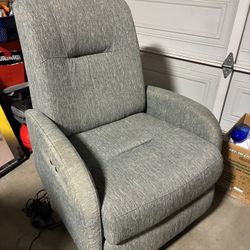 Electric Recliner Light Blue Chair