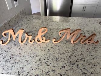 Mr & Mrs Wood Signs