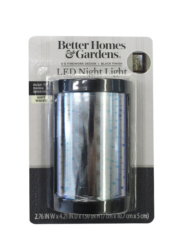 Better Homes & Gardens LED 3D Firework Night Light 1Pack, 4.18in Tall