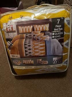 7 Piece Mustard colored Bed Set