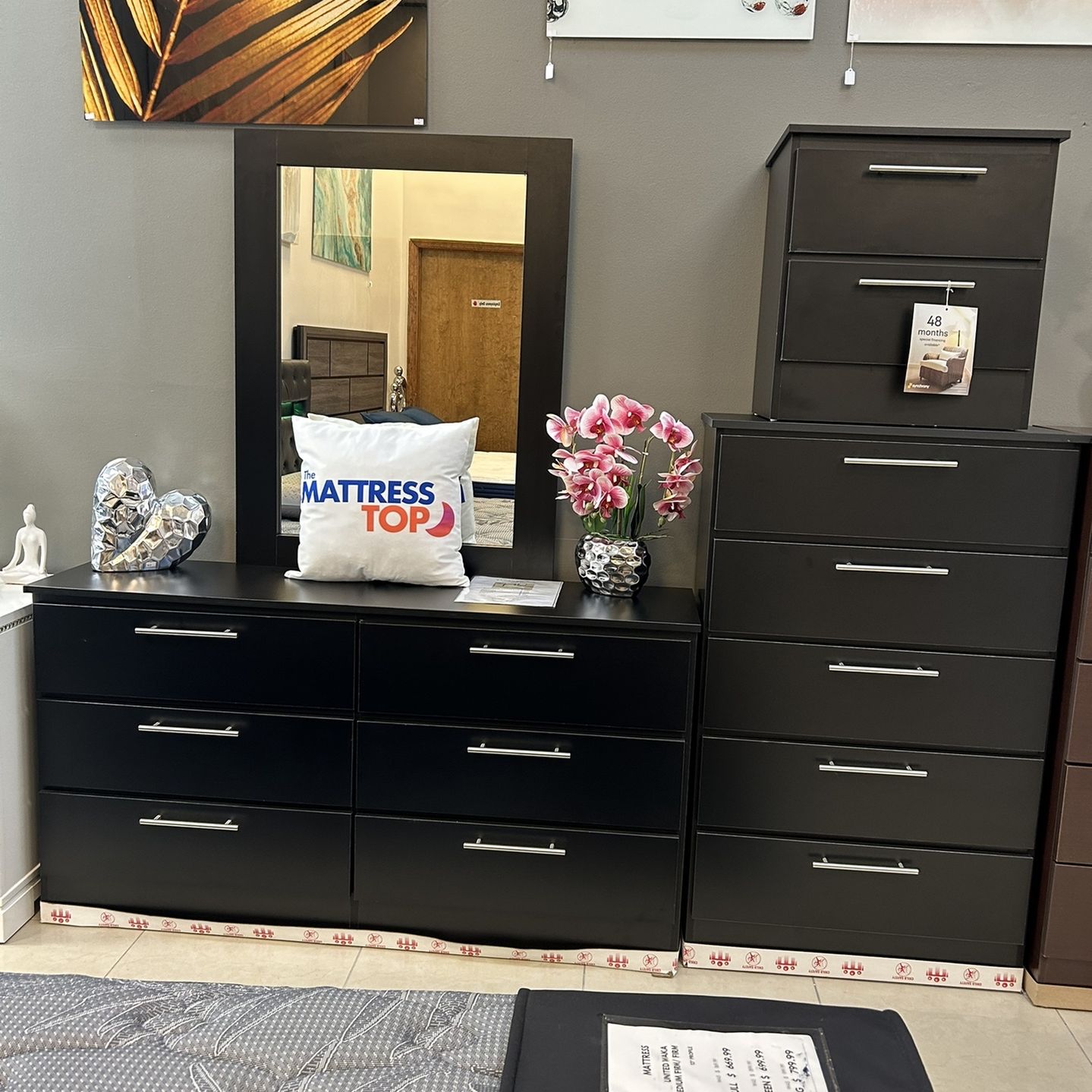 Bedroom Set Black ( Only 10 Down)