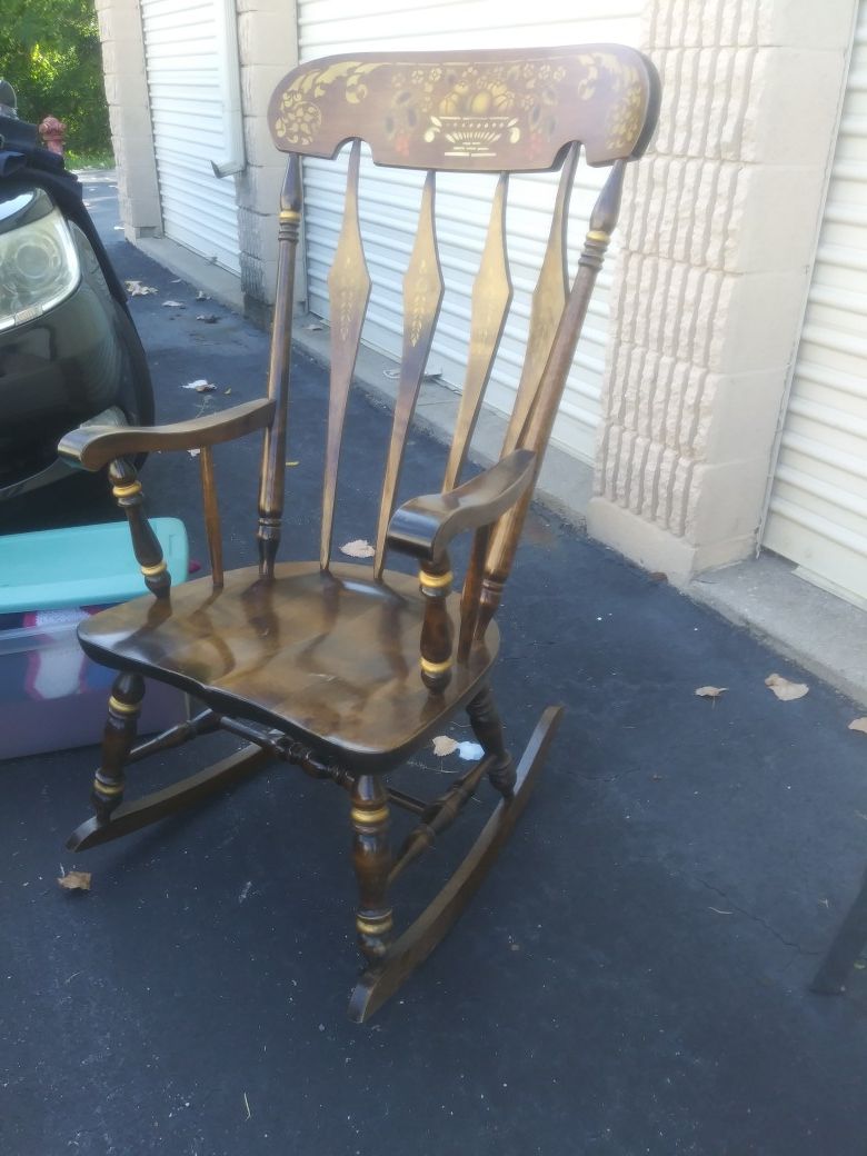 Wooden rocking chair