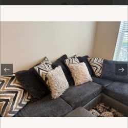 Sectional Sofa With Aztec Pillows