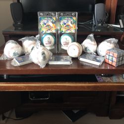 Marlins Collectibles, Babe Ruth, Ken Griffey Jr. Signed Baseballs. In Orignal Package. Florida, Miami. Helmet, Bat, Ball. See Description For Prices