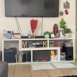 white sectional tv stand 