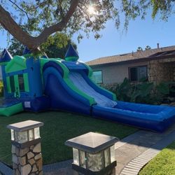 Combo Slide Pool Resdy For Fourth Of July