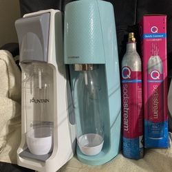 SodaStream Terra Fountain One Touch Home Soda Maker Machine Bottle Co2 60L Canister
