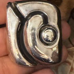 Sterling Silver Large Pendent And Or Brooch With Special Design