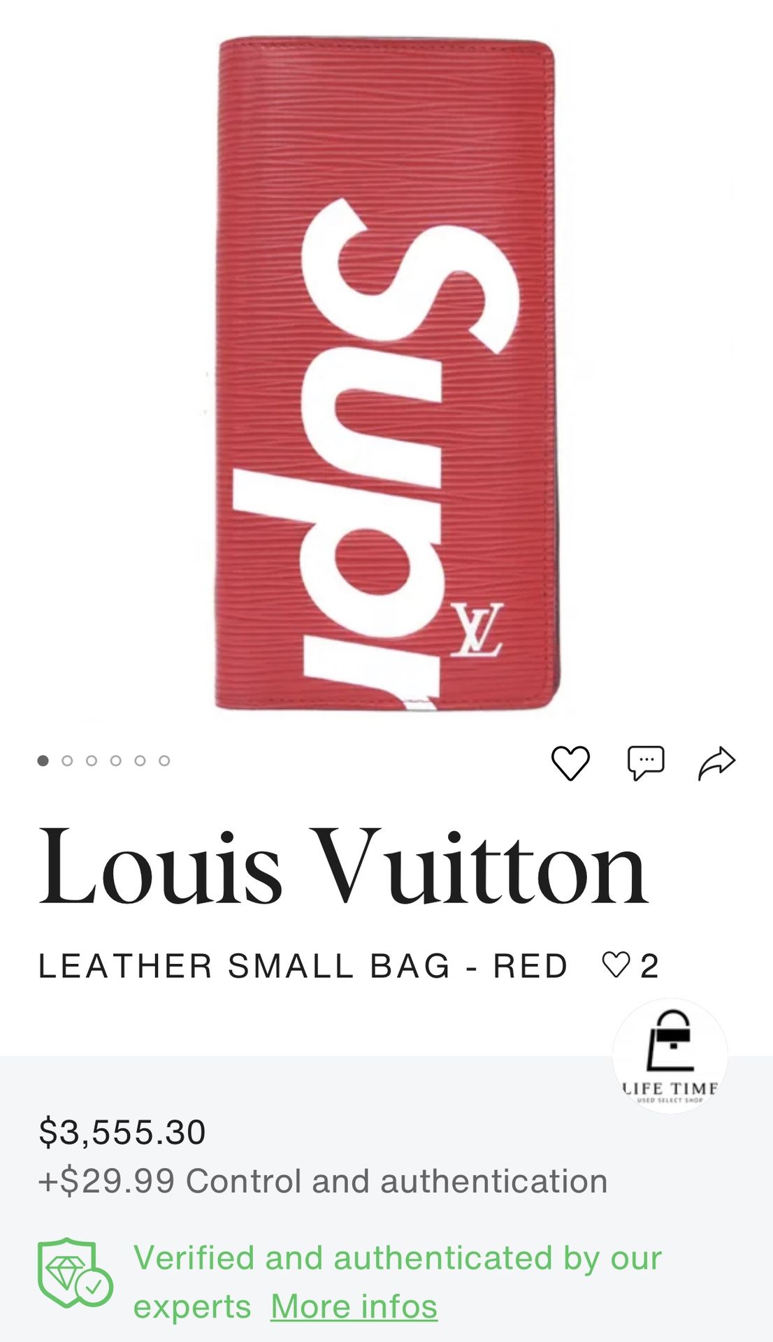 Supreme  X  louis Vuitton Wallet 