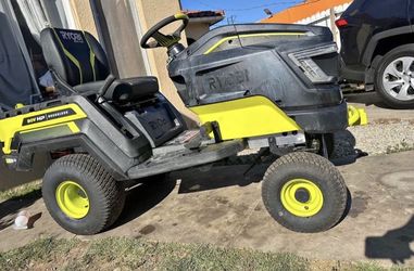 RYOBI 80V HP Brushless 46 in. Battery Electric Cordless Riding Lawn Tractor with (2) 80V 10Ah Batter