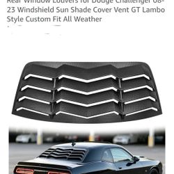 Rear Window Louvers for Dodge Challenge