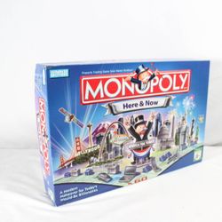  Vintage 2006 Monopoly Here and Now Edition Board Game – Good Condition, Complete Pieces, Box Damage