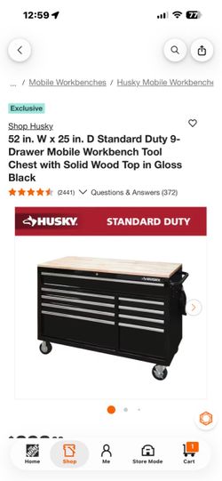 Husky Tool Box/Work Table