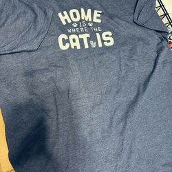 Home Is Where The Cat Is XXL. Blue   Super soft
