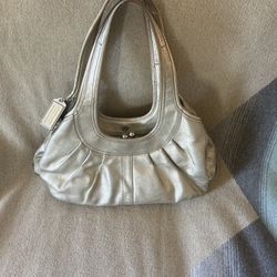 Silver Vintage Coach Bag