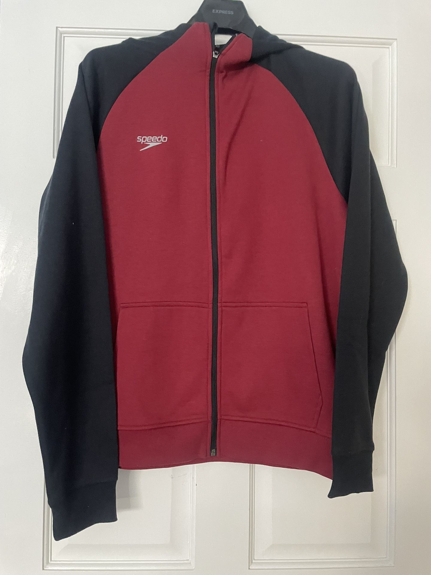 NWT Speedo Burgundy Warm Up Jacket Size Medium