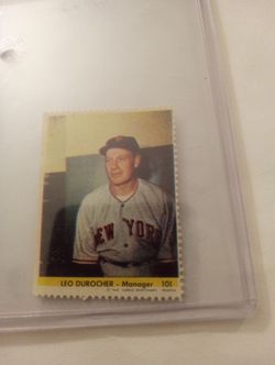 Vintage 1949 Eureka Stamp #101 Leo Durocher NM- RARE