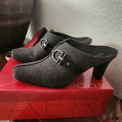 Women's Grey Slip-On Pumps