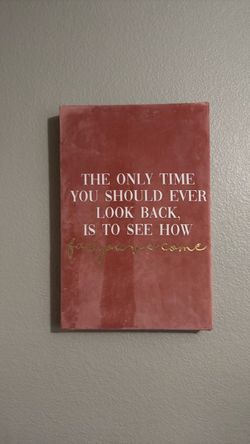 Girl inspirational wall art velvet