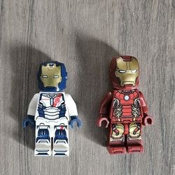 Lego IronMans White/blue And Red/gold Figures
