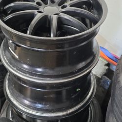 19x10 And 18x8.5 Custom Deepdish Staggered Wheels 5x120 