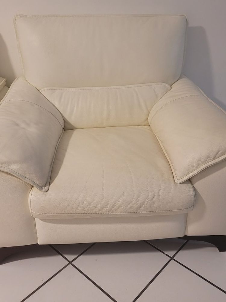 Genuine Leather White