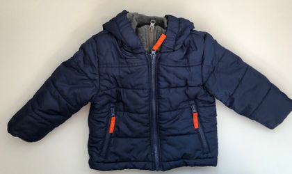 ROTHSCHILD Baby Boys Puffer Coat with Sweatshirt Bib (18 Months)