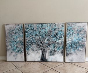 Blue and silver three-piece frame