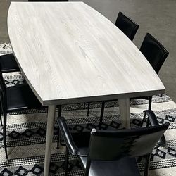Danu Solid White Oak Dining Table by Medley
