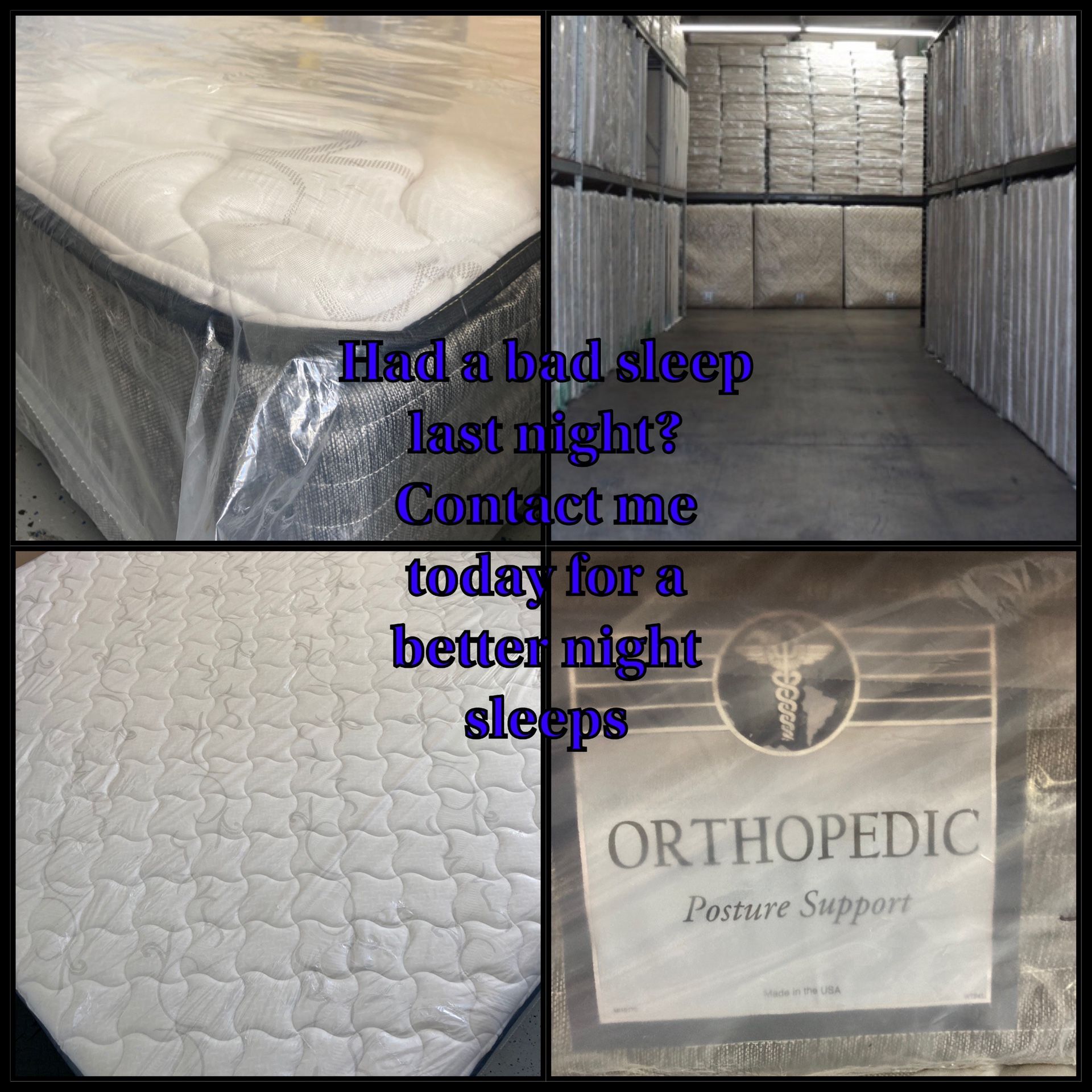 PLUSH TOP MATTRESS STARTING AT $150 WITH FREE BOX SPRING...