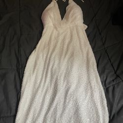 Beautiful White Long Sparkling Event/Party Dress
