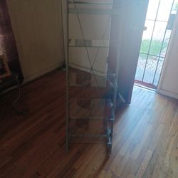 Glass Ladder Stand With 5 Shelfs 