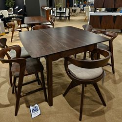 Brand new Solid wood 7 pc Mid-Century Modern Counter Height Dining Table Set