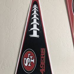 San Francisco Wall Decor (2 49ers Pennants)