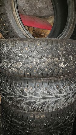 Winter studded tires