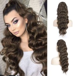 Long Wavy Drawstring Synthetic Ponytails