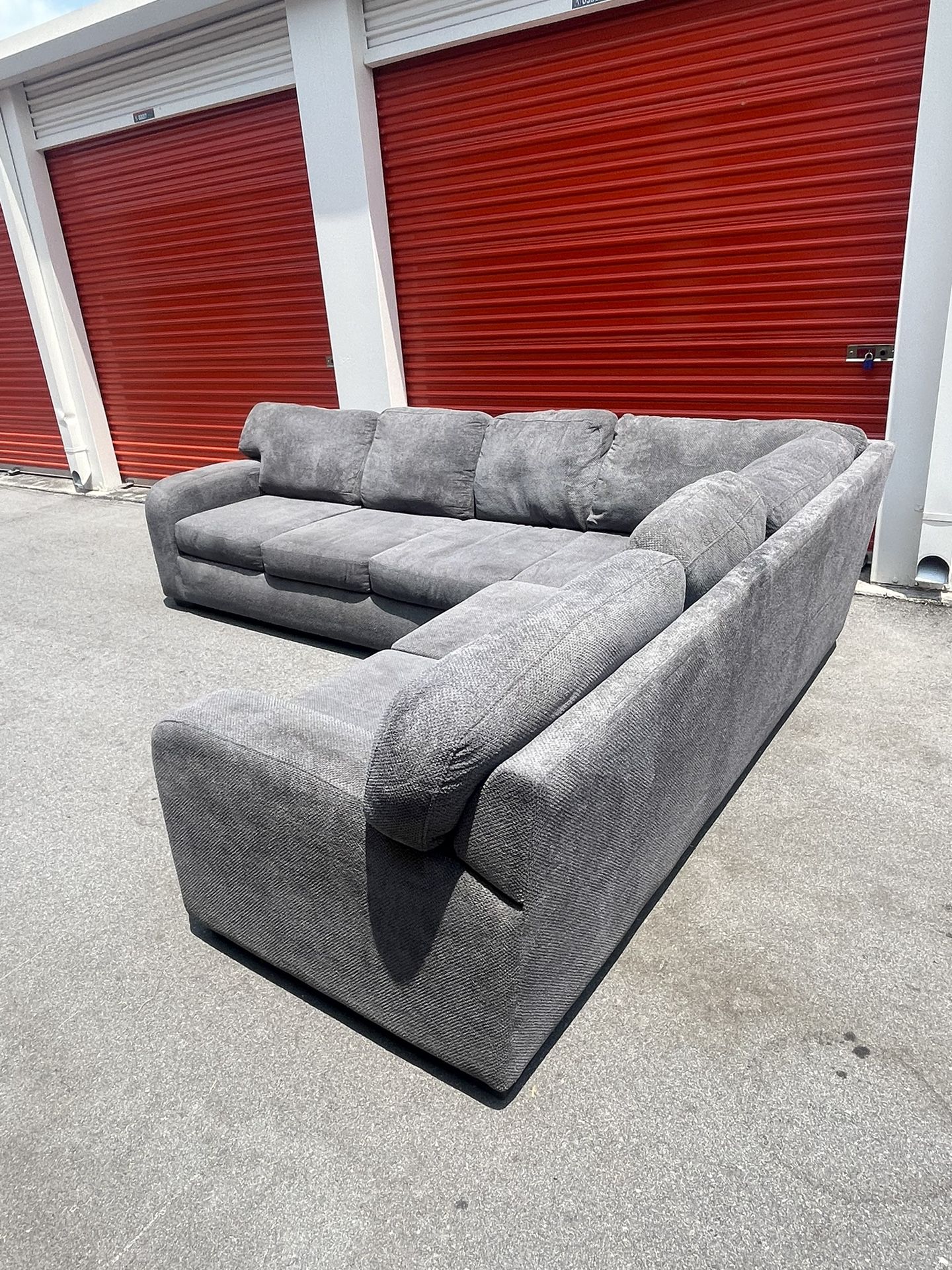 GREY SECTIONAL 6 SEATER SOFA L-SHAPE