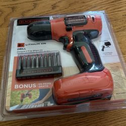 Black Plus Decker Drill Machine 