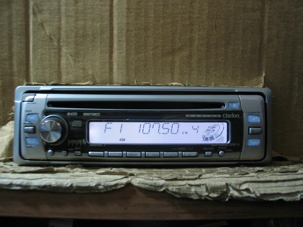 Clarion M455a Marine Single Din Indash Head Unit For Boat Audio