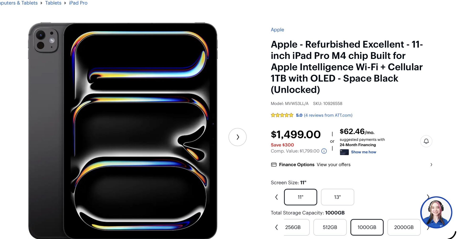 iPad Pro 1tb  11inch 