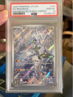 2025 POKEMON JTG EN-JOURNEY TOGETHER #167 N'S RESHIRAM PSA 10