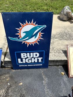 Bud Light Metal Sign.