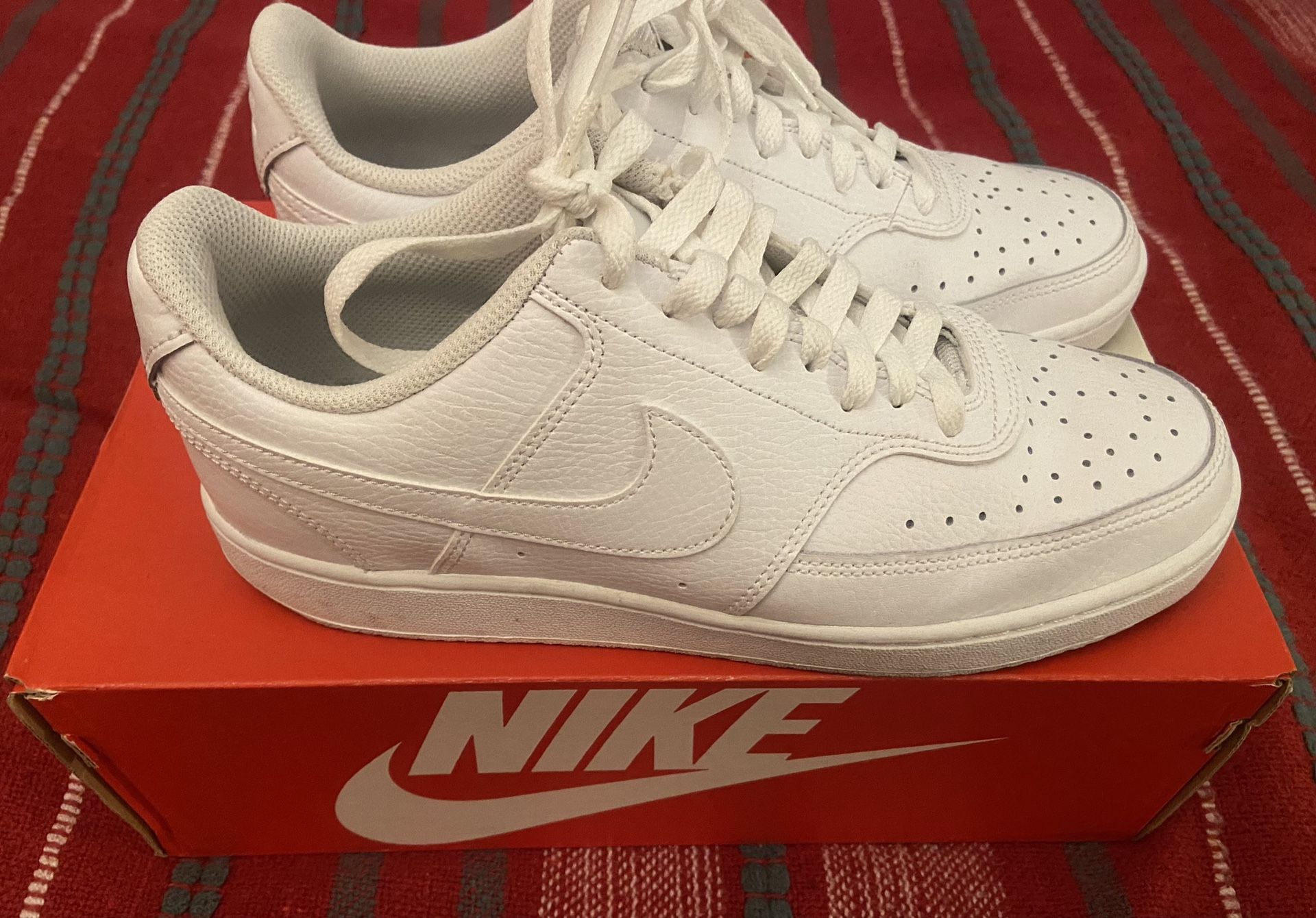 nike court vision low white size 8