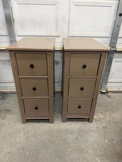 Wood Nightstand Set