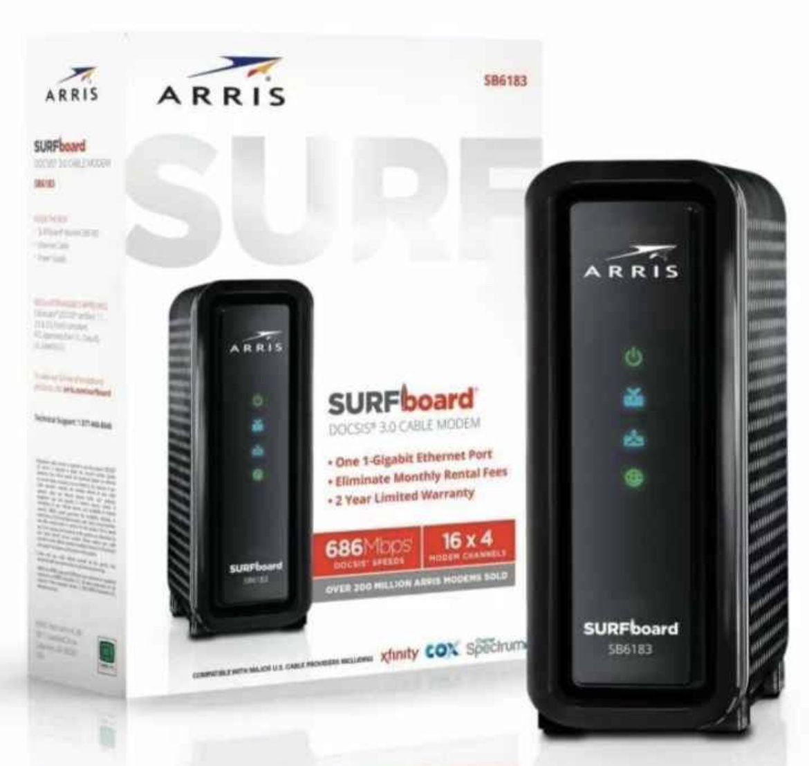 ARRIS Surfboard SBG6950AC2 Cable Modem & Wi-fi Router With McAfee