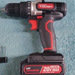 🌺"Like New" Hyper Tough 20V Drill With Charger. Battery, Accessories 