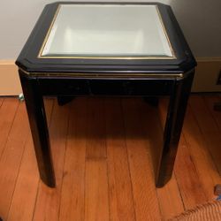 Mirror Topped Side Table 