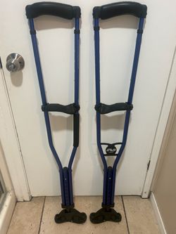 Dynamo Sport Swings Crutches Size Medium/Large 5’2”– 5’10” Left/Right Side Blue -MAKE OFFER