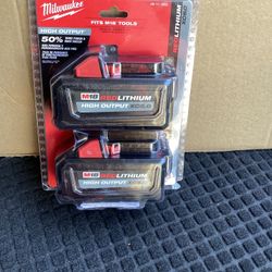 MILWAUKEE M18 18-VOLT LITHIUM-ION HIGH OUTPUT 6.0 AH BATTERY (2) PACK 
