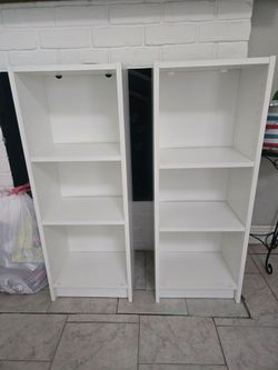 White shelves